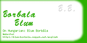 borbala blum business card